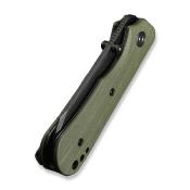 CIVC240551 Couteau CIVIVI Crabby Lame Sheepsfoot Acier 14C28N - Manche G10 Vert OD - Liner Lock Pivot Roulements à Billes - Livraison Gratuite