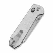 CIVC250272 CIVIVI Over Yonder | Couteau Lame Spey Point Acier 14C28N Satin | Manche Silver Aluminum Foil G10 Crossbar Lock - Livraison Gratuite