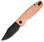 CMB21C Couteau CMB Made Knives Lucky | Lame Drop Point Acier 14C28N | Manche Copper Foil Liner Lock - Livraison Gratuite