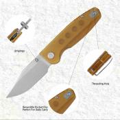 CMB21D Couteau CMB Made Knives Lucky | Lame Drop Point Acier 14C28N | Manche PEI Liner Lock - Livraison Gratuite
