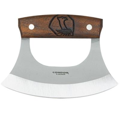 CTK500760HC Couteau Inuit Condor Ulu Lame Acier Carbone 1075 Etui Cuir El Salvador - Livraison Gratuite