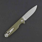 DGRDPMOLSW Daggerr Dopey DL – Couteau Liner Lock | Lame Drop Point 8Cr14MoV Stonewash | Manche FRN OD Green - Livraison Gratuite