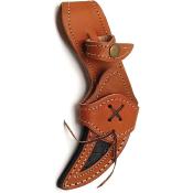 FHKKMBT001 Couteau Karambit FH Knives Lame Acier Damas 256 Couches Etui Cuir - Livraison Gratuite
