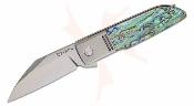 FKCGS600 Couteau Finch Geneva Spur Lame Acier 154CM Wharncliffe Manche Abalone - Livraison Gratuite