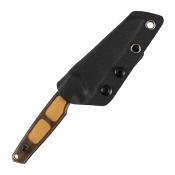 G011B6 Tenable Parr - Couteau Fixe EDC Lame Acier 14C28N Black Reverse Tanto Manche Amber Ultem Etui Kydex - Livraison Gratuite