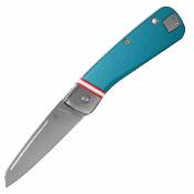 G1699 Couteau Gerber Straightlace | Lame Sheepsfoot Acier 7Cr17MoV Polished | Manche Blue Aluminum Slipjoint - Livraison Gratuite