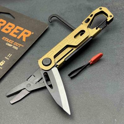 Gerber Stake Out – Multi-Tool 11 Fonctions Acier Inox, Manche G10, Compact & Léger – Livraison Gratuite