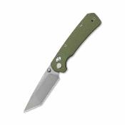 GEO2503H — Couteau GEO Knife Blaze Lame Acier Bohler M390 Tanto Stonewash Manche G10 Vert Crossbar Lock - Livraison Gratuite