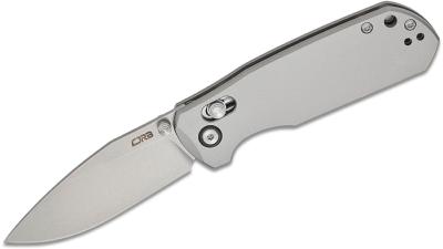 J1954GGY Couteau CJRB Maximal Drop Point Acier CPM S90V Manche Titane Sécurité Crossbar Lock - Livraison Gratuite