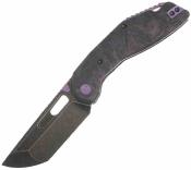KETM0104 Yakuza CF PUE/SW Couteau Ketuo Yakuza | Lame Tanto Acier 154CM | Manche Purple Marble Carbon Fiber Linerlock - Livraison Gratuite