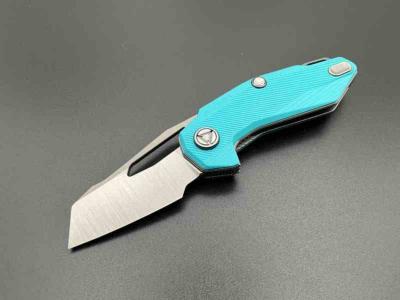 KETM088 Ketuo Thorn V2  - Couteau Pliant Linerlock Lame Acier 14C28N Satin Wharncliffe Manche G10 Bleu - Livraison Gratuite