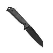 KI1045MS1  Kizer Begleiter Fix – Couteau Fixe EDC | Lame CPM-3V Blk Hollow Grind | Manche Micarta Black | Étui Kydex | Livraison Gratuite