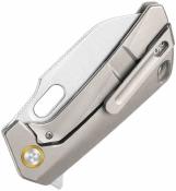 KI3701A1 Couteau Kizer Takahe Lame Acier S35VN SW Manche Titane Grey - Livraison Gratuite
