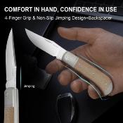KIV3761A1  Kizer Trestle – Couteau Pliant Slip Joint | Lame 14C28N Satin | Manche Titane & Brown Micarta - Livraison Gratuite