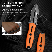 KIZXFB01A6 Couteau Kizer Norcross Orange Lame Spear Point Acier Nitro-V Manche G10 Housse Kydex - Livraison Gratuite