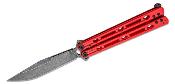 KS5150RDBW Couteau Kershaw Lucha Rouge Balisong Butterfly Lame Acier 14C28N Blackwash KVT Made USA - Livraison Gratuite