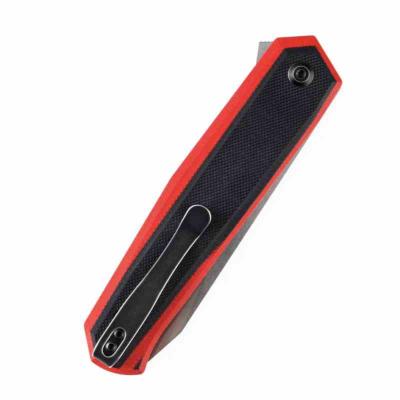 KT1042A3 Kansept Integra – Couteau Pliant Lame Acier 154CM Drop Point, Manche Noir/Rouge G10, Liner Lock – Livraison Gratuite