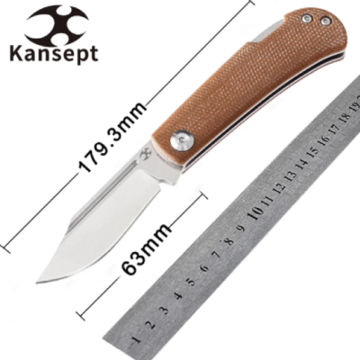 KT2026B3 Couteau Kansept Wedge Brown Lame 154CM Lockback - Livraison Gratuite