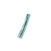 KUB158T — Couteau Kubey Flash Lame Acier Sandvik 14C28N Reverse Tanto Satiné Manche G10 Bleu Tiffany Linerlock - Livraison Gratuite