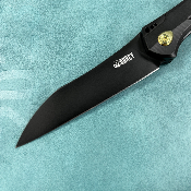 KUB299B Couteau Kubey Barracuda Lame Acier M390 Wharncliffe Manche Titane Black Pivot Roulements à Billes - Livraison Gratuite