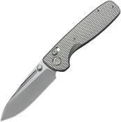 KUB383F Bubey Bluff – Couteau Pliant EDC Crossbar Lock | Lame Drop Point S35VN Beadblast | Manche Titane Gris - Livraison Gratuite