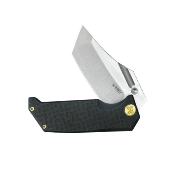 KUB402D Kubey Hamster Black – Couteau Pliant Frame Lock | Lame Clip Point Satin 14C28N | Manche Titane KIVT - Livraison Gratuite