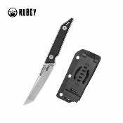 KUB430A Kubey Goliath – Couteau lame fixe Tanto Lame Acier 14C28N Manche Black G10 - Housse kydex - Livraison Gratuite