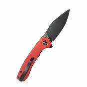 KUB901X Kubey Calyce | Lame Acier 14C28N Blackwashed | Manche G10 Red | Flipper | Liner Lock - Livraison Gratuite