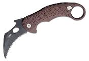 LSTLE1AEB Karambit LionSteel L.E.One Brown Earth Lame Acier CPM-MagnaCut Black Italy - Livraison Gratuite