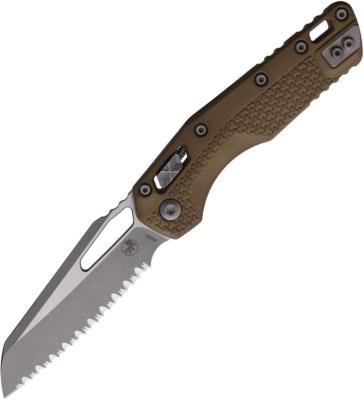 MCT210T12APPMDE — Couteau Microtech MSI Ram-Lok Acier M390MK Apocalyptic Sheepsfoot Serr Terre Sombre Tri-Grip USA Livraison Gratuite