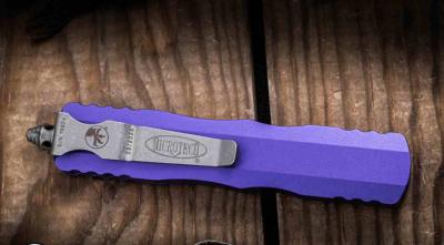 MCT22511APPU OTF Microtech Dirac DE - Couteau Automatique Lame Acier M390 Serr Manche Alum Purple USA | Livraison Gratuite