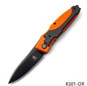 NMBHIGORG Couteau NORTH MOUNTAIN BLADE Nemoto Higonokami Lame Acier Inoxydable Noir Manche G10 Orange Liner Lock - Livraison Gratuite