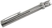 NOCMT2703 NOC Knives Dark Feather - Couteau Pliant Lame Acier M390 Sheepsfoot Manche Titane Verrouillage Crossbar Lock - Livraison Gratuite 