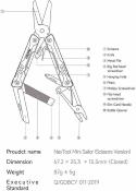 NTL20237 Outils multifonctions 10-en-1 NexTool Mini Sailor Scissors MultiTool Manche Aluminium Noir - Livraison Gratuite