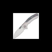 QS152B2 Couteau Pliant QSP Capybara Lame Acier M390 Manche Titane et Carbone Frame Lock - Livraison Gratuite
