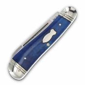 RRR049 Couteau Pliant Rough Ryder Reserve Hog Leg Peanut Blue Smooth Bone Lame Acier D2 Manche Os Bleu Collector - Livraison Gratuite