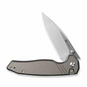 S250682 SENCUT Selkyris | Couteau Lame Wharncliffe Acier D2 | Manche Gray Alu Button Lock - Livraison Gratuite