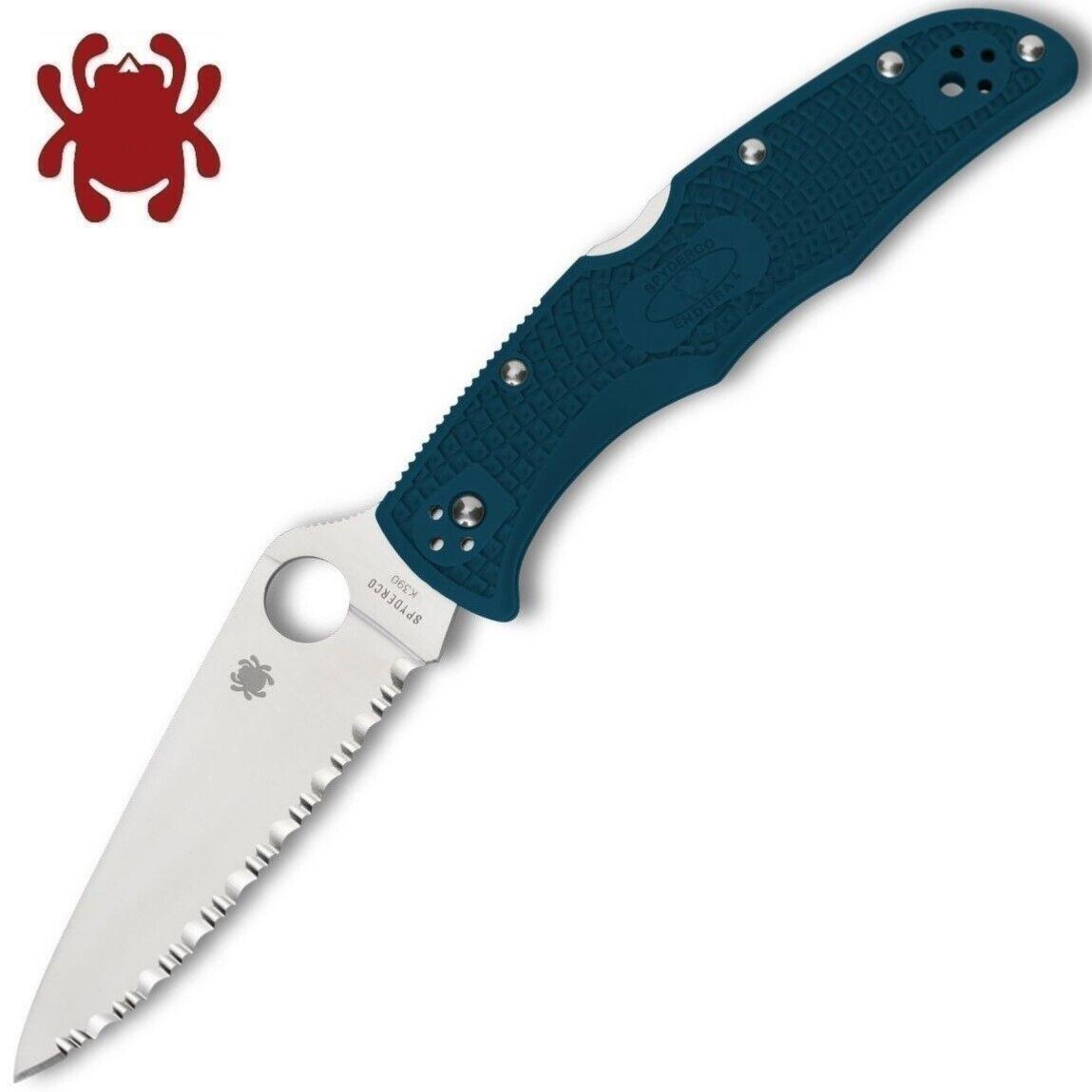 SC10FSK390 Couteau Spyderco Endura 4 K390 Satin Serrated Made Japan