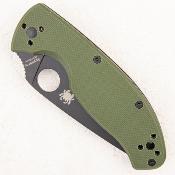 SC122GPBGR Couteau Spyderco Tenacious - Lame Drop Point Acier 8Cr13MoV Black - Manche G10 Vert Foliage - Sécurité Liner Lock - Livraison Gratuite