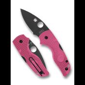 SC230PPNBK Couteau Pliant Spyderco Lil' Native Lightweight Lame Acier CTS-BD1N Manche FRN Rose Lockback USA - Livraison Gratuite