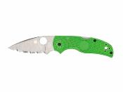 SC41SGR5 Couteau Spyderco Native 5 Salt Green | Lame Drop Point Acier LC200N Serr | Manche FRN Back Lock - Made in USA - Livraison Gratuite
