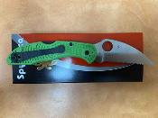 SC88FSWCGR2 Couteau Spyderco Saltt 2 Green Lame LC200N Wharncliffe Serrated Japan - Livraison Gratuite