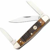 SCH1149145 Couteau Old Timer Generational 34OT Middleman | Made in USA | 3 Lames Acier 1095HC | Manche Os Chestnut | Livraison Gratuite