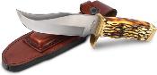 SCH171UHCP Couteau Schrade Uncle Henry Pro Hunter Lame Acier 7Cr13MoV Etui Cuir - Livraison Gratuite 