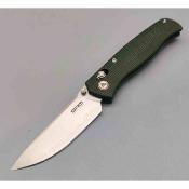 SRM255LMG2 SRM Medal 255L-MG – Couteau Pliant Ambi Lock Lame Drop Point 140Cr Laminé Manche Micarta Vert Ambi Lock - Livraison Gratuite
