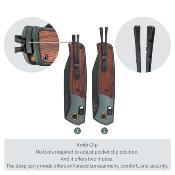 SRM259LAG Couteau SRM Medal 259L-AG | Lame Acier 14C28N Manche Alu/Bois Rosewood | Ambi Lock | Clip - Livraison Gratuite