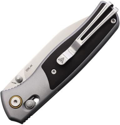 SRM259LAK SRM Medal 259L-AK – 14C28N Drop Point Blade Gray Aluminum Manche Ebony - Livraison Gratuite