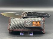 STEDG0401 NOC DG-04 Black – Lame Acier 440C Manche G10 Roulements Céramique Linerlock - Livraison Gratuite
