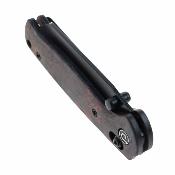 TD024CFRDBK Defcon Artifact - Couteau Pliant Axis Lock Lame Acier 14C28N Sheepfoot Manche FCarbone Rouge 