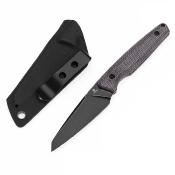 TG011B1 Tenable Parr Couteau Fixe Outdoor Lame Reverse Tanto Acier 14C28N Blk Manche Micarta Violet Housse Kydex - Livraison Gratuite